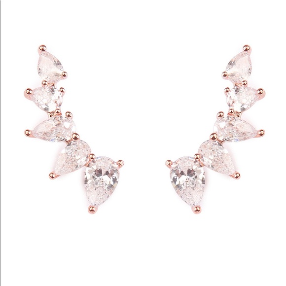 💎Rose Gold Teardrop Earrings💎 - Picture 2 of 3